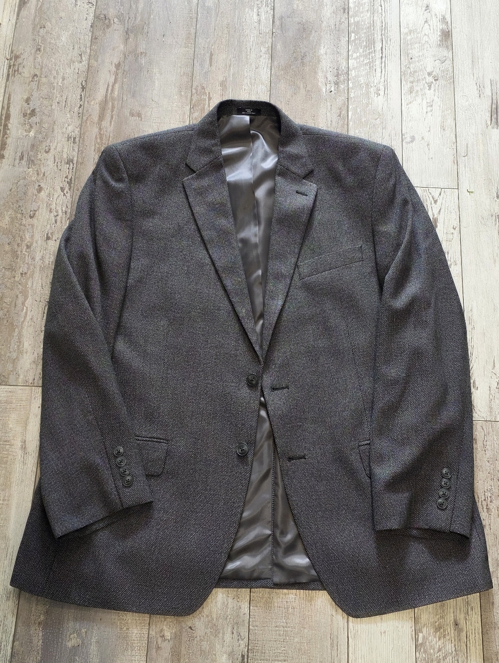 44R Men's Haggar Classic Fit Blazer Speckled Gray Microdot Sport Coat